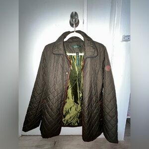 Ralph Lauren Barbour Olive Quilted Jacket